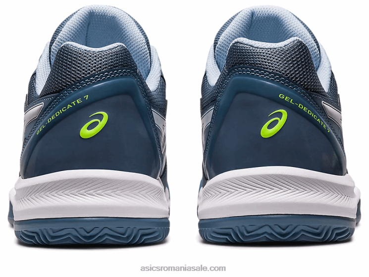 Asics albastru otel/alb gel-dedicat 7 argilă ZF464483