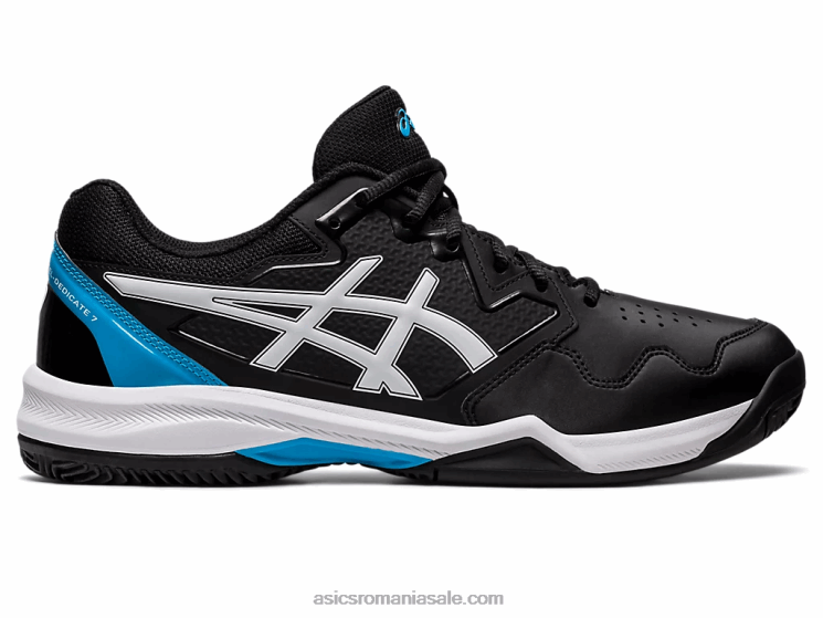 Asics negru/albastru insula gel-dedicat 7 argilă ZF464494
