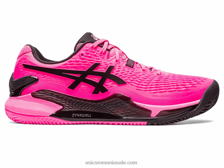 Asics roz aprins/negru gel-rezoluție 9 argilă ZF46449