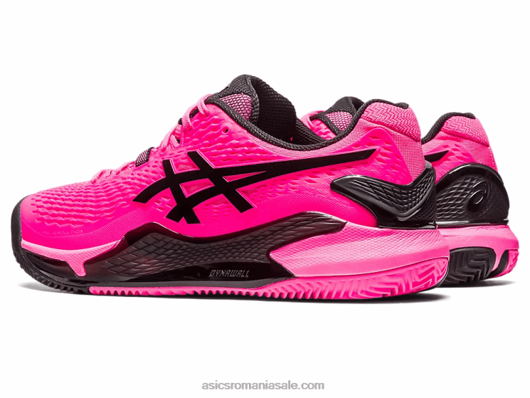 Asics roz aprins/negru gel-rezoluție 9 argilă ZF46449