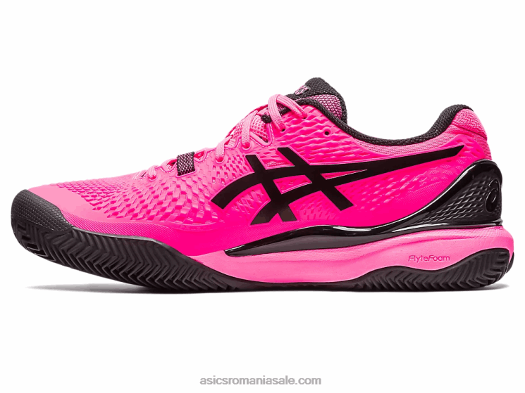 Asics roz aprins/negru gel-rezoluție 9 argilă ZF46449