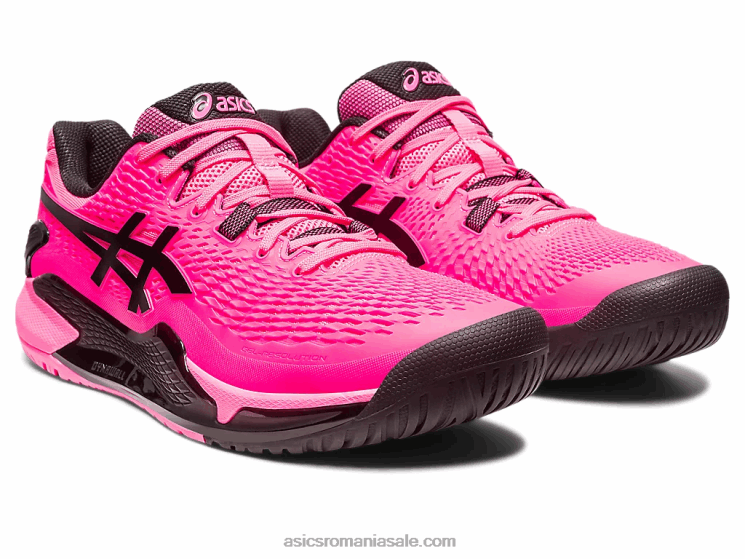 Asics roz aprins/negru rezoluție gel 9 ZF46445
