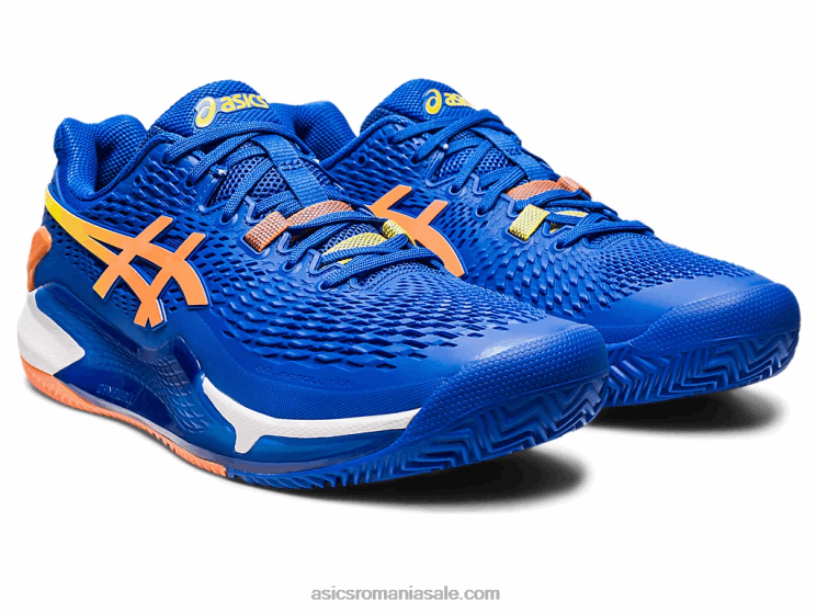 Asics ton albastru/piersica soarelui gel-rezoluție 9 argilă ZF46489