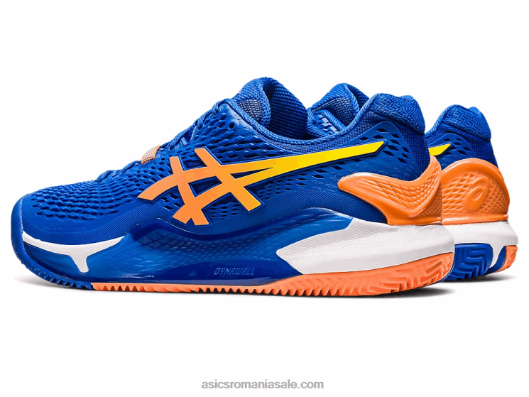 Asics ton albastru/piersica soarelui gel-rezoluție 9 argilă ZF46489
