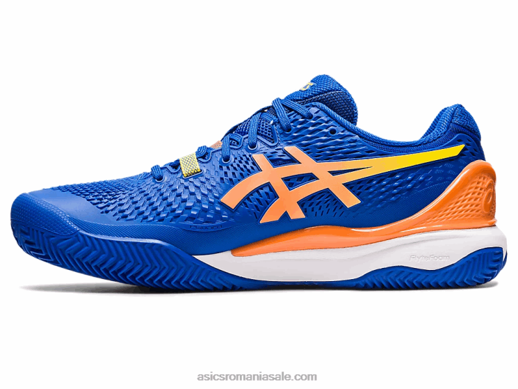 Asics ton albastru/piersica soarelui gel-rezoluție 9 argilă ZF46489