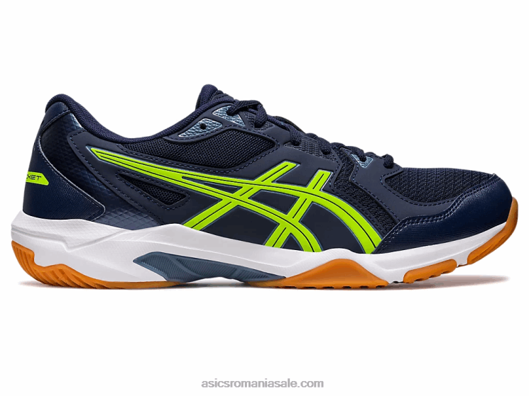 Asics miezul nopții/verde pericol gel-rachetă 10 ZF464407