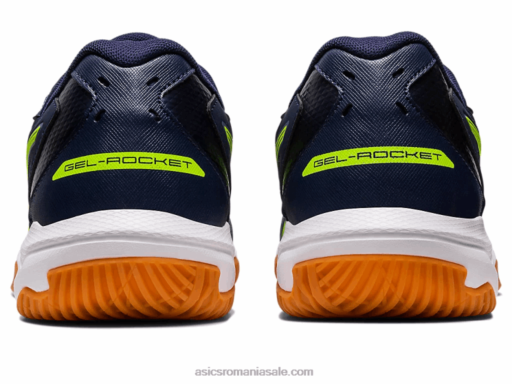 Asics miezul nopții/verde pericol gel-rachetă 10 ZF464407