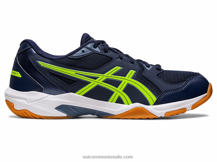 Asics miezul nopții/verde pericol gel-racheta 10 latime ZF464442