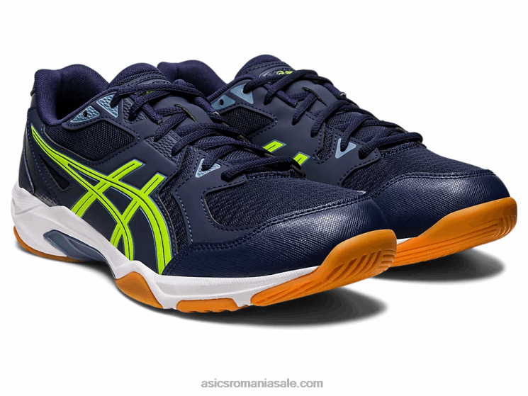 Asics miezul nopții/verde pericol gel-racheta 10 latime ZF464442