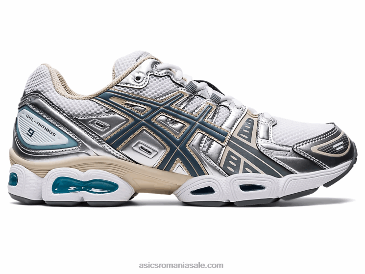 Asics alb/gri oțel gel-nimbus 9 ZF4641000