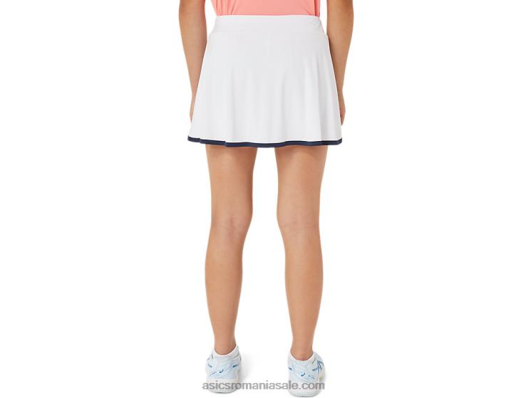 Asics alb strălucitor fusta de tenis pentru copii ZF4644235