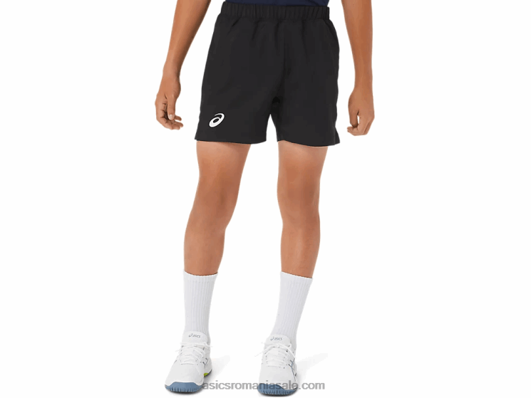Asics negru de performanță scurt de tenis pentru copii ZF4644234