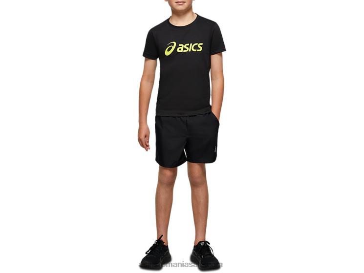 Asics negru de performanță scurt sport țesut pentru tineret ZF4644226