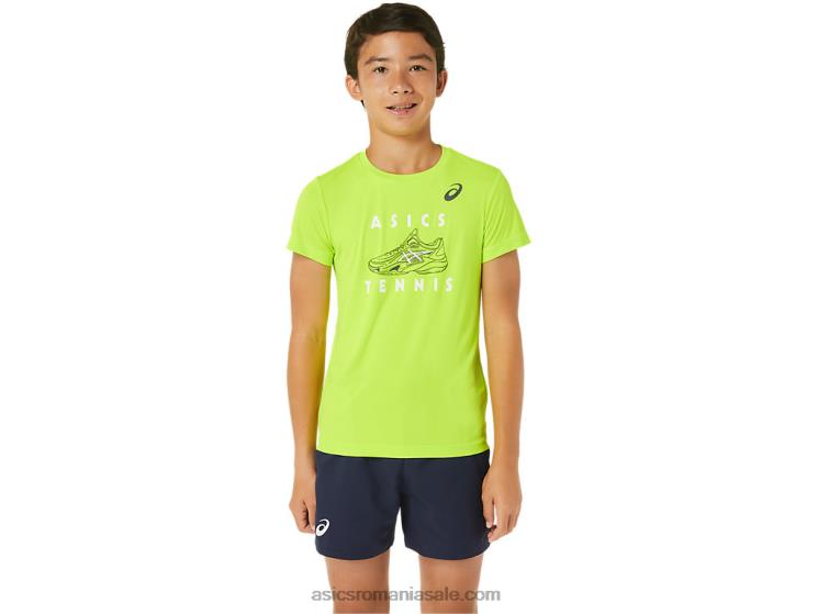 Asics pericol verde top cu mânecă scurtă pentru tenis pentru copii ZF4644239