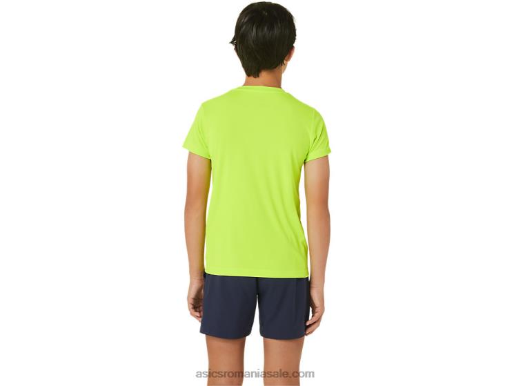 Asics pericol verde top cu mânecă scurtă pentru tenis pentru copii ZF4644239
