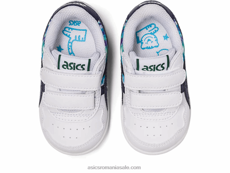 Asics alb/peacoat mărimea copilului mic al Japoniei ZF4644327