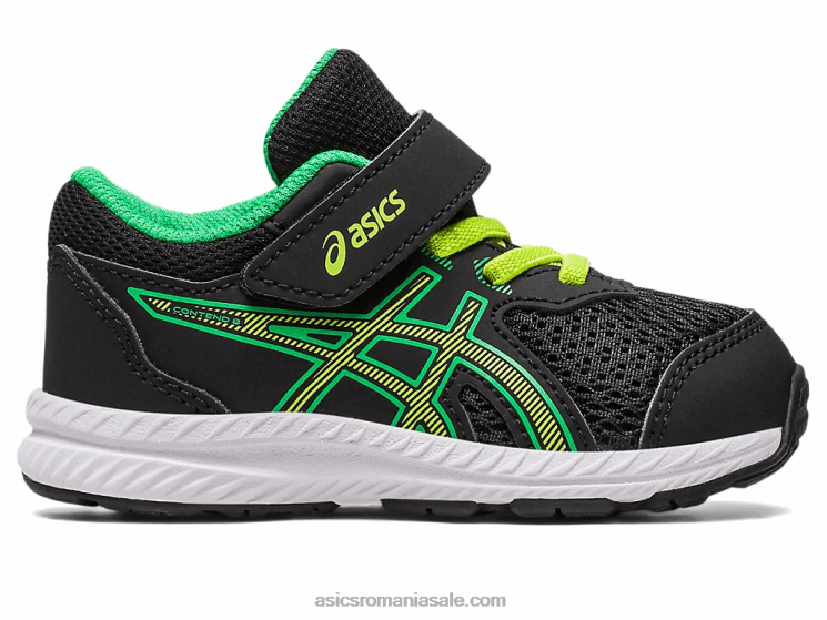 Asics coaja neagra/lamaie susțin dimensiunea 8 copil mic ZF4644316