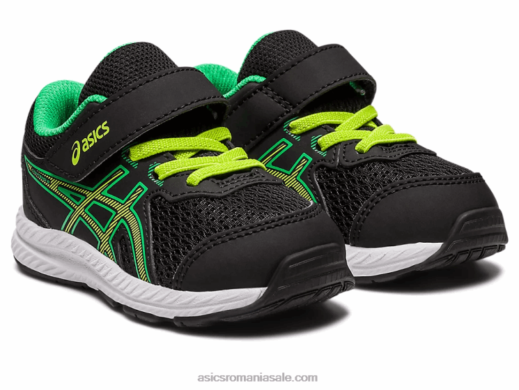 Asics coaja neagra/lamaie susțin dimensiunea 8 copil mic ZF4644316