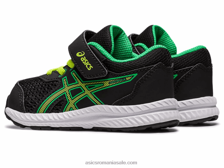 Asics coaja neagra/lamaie susțin dimensiunea 8 copil mic ZF4644316