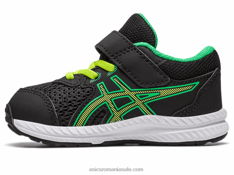 Asics coaja neagra/lamaie susțin dimensiunea 8 copil mic ZF4644316