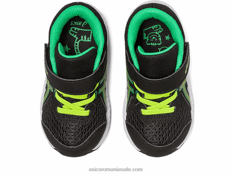 Asics coaja neagra/lamaie susțin dimensiunea 8 copil mic ZF4644316