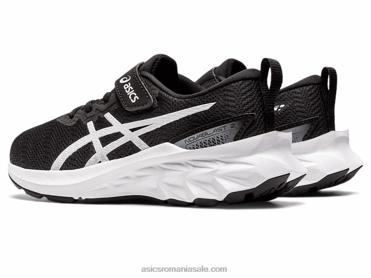 Asics alb negru novablast 2 preşcolar ZF4644417