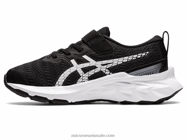 Asics alb negru novablast 2 preşcolar ZF4644417