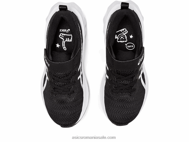 Asics alb negru novablast 2 preşcolar ZF4644417