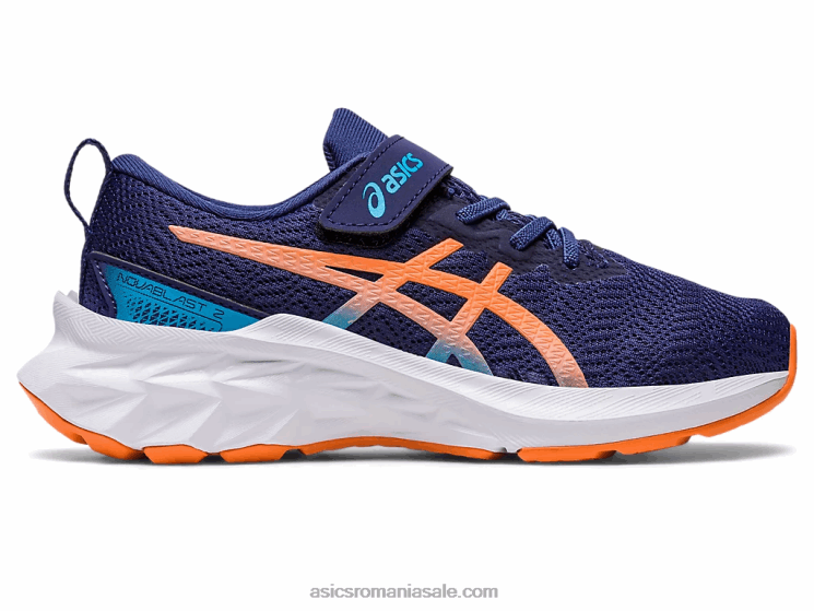 Asics albastru indigo/piersica soarelui novablast 2 preşcolar ZF4644283