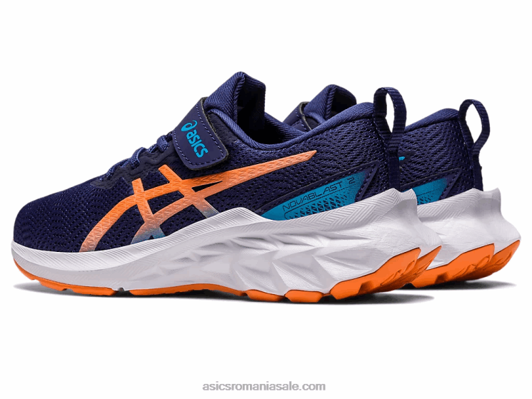 Asics albastru indigo/piersica soarelui novablast 2 preşcolar ZF4644283