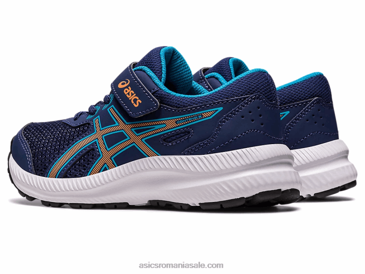 Asics albastru indigo/piersica soarelui susțin 8 preșcolari ZF4644252