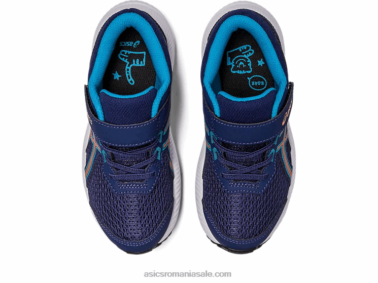 Asics albastru indigo/piersica soarelui susțin 8 preșcolari ZF4644252