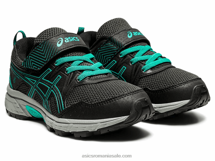 Asics bijuterie neagră/baltică pre venture 8 preşcolar ZF4644497