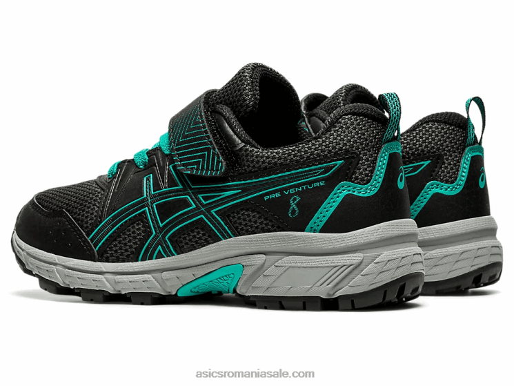 Asics bijuterie neagră/baltică pre venture 8 preşcolar ZF4644497