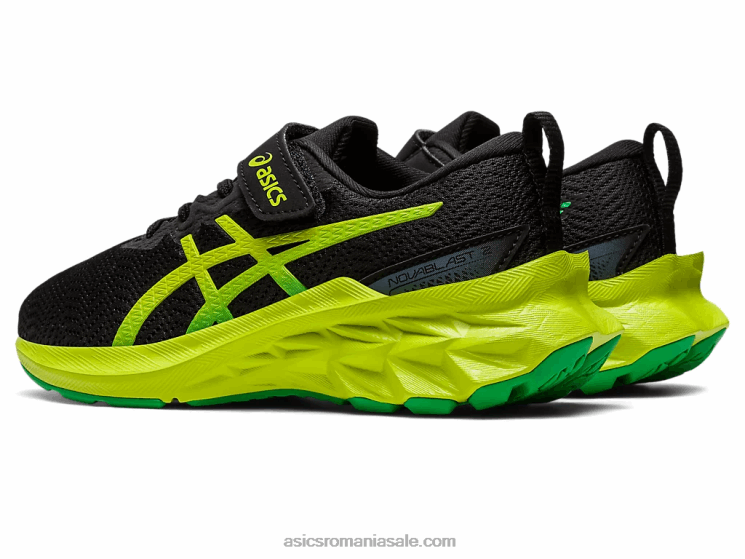 Asics coaja neagra/lamaie novablast 2 preşcolar ZF4644224