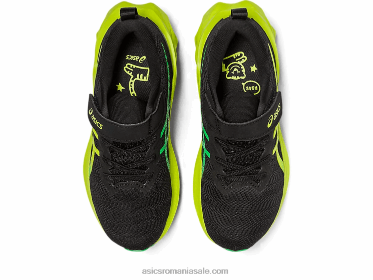 Asics coaja neagra/lamaie novablast 2 preşcolar ZF4644224
