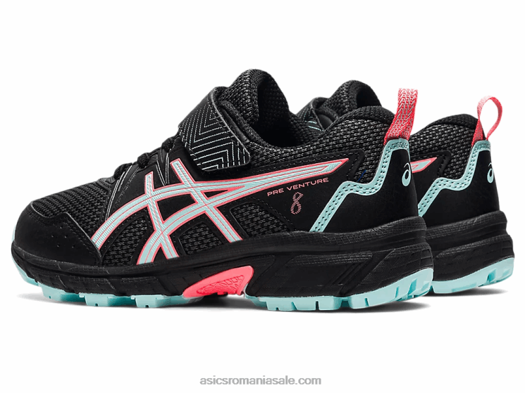 Asics negru/albastru clar pre venture 8 preşcolar ZF4644501