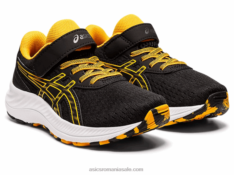 Asics negru/chihlimbar pre excite 9 preşcolar ZF4644344