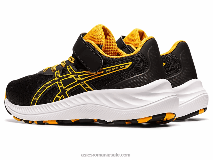 Asics negru/chihlimbar pre excite 9 preşcolar ZF4644344