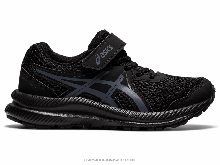 Asics negru/gri purtător susțin 7 preșcolari ZF4644413