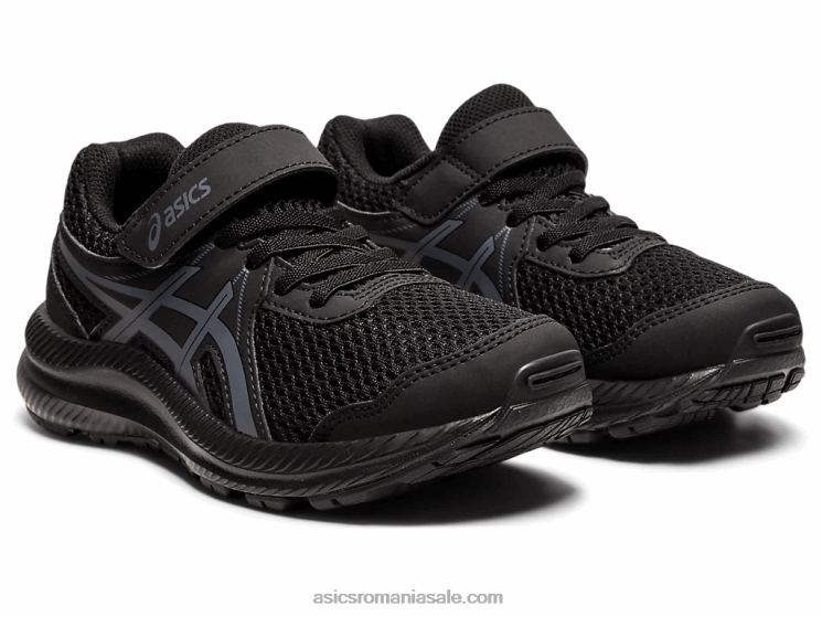 Asics negru/gri purtător susțin 7 preșcolari ZF4644413