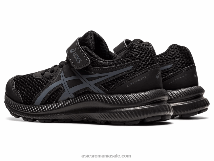 Asics negru/gri purtător susțin 7 preșcolari ZF4644413