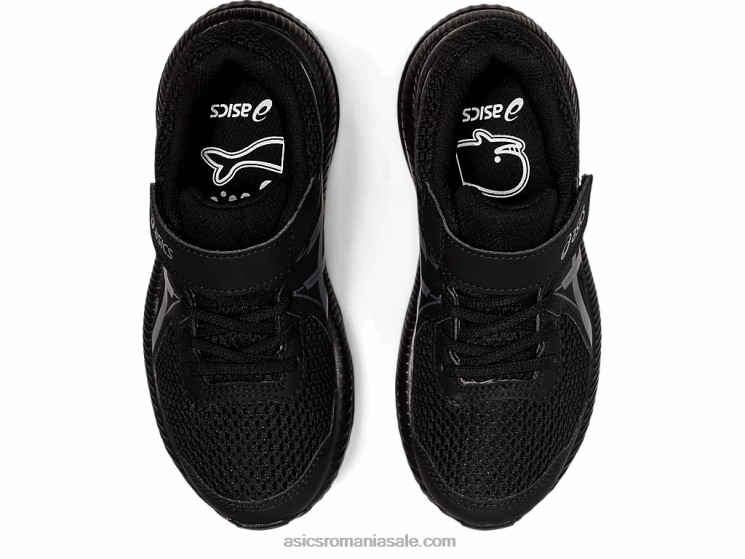 Asics negru/gri purtător susțin 7 preșcolari ZF4644413