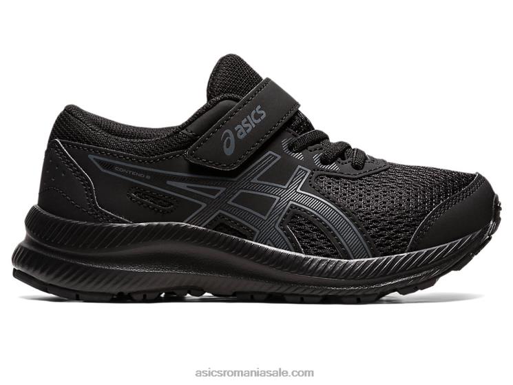 Asics negru/gri purtător susțin 8 preșcolari ZF4644393