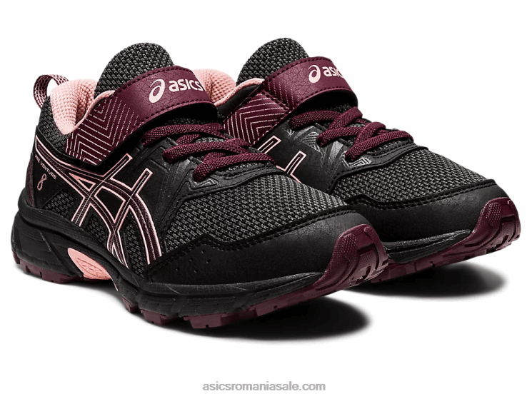 Asics negru/marte adânc pre venture 8 preşcolar ZF4644379