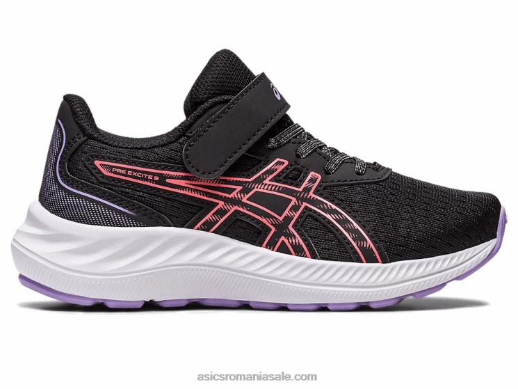 Asics negru/papaia pre excite 9 preşcolar ZF4644289