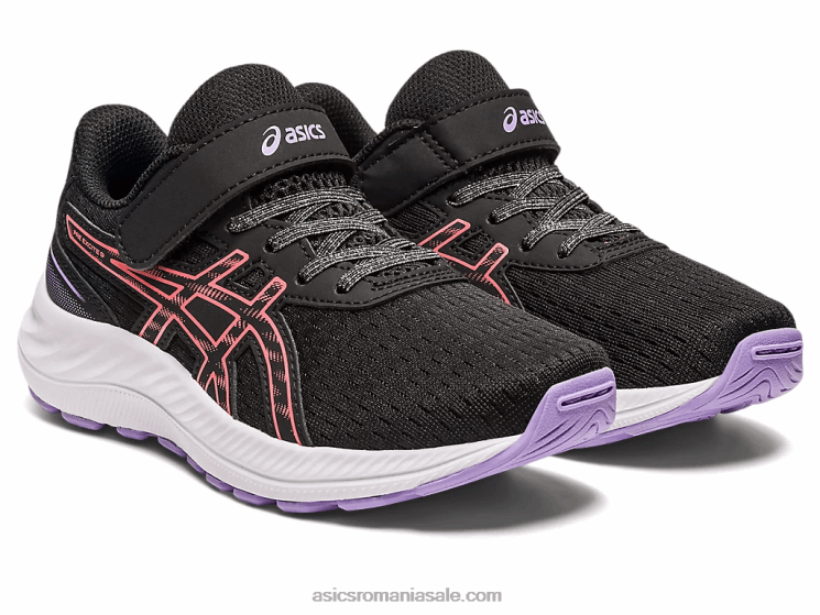Asics negru/papaia pre excite 9 preşcolar ZF4644289