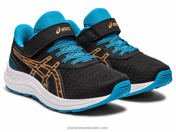 Asics negru/piersica soarelui pre excite 9 preşcolar ZF4644280