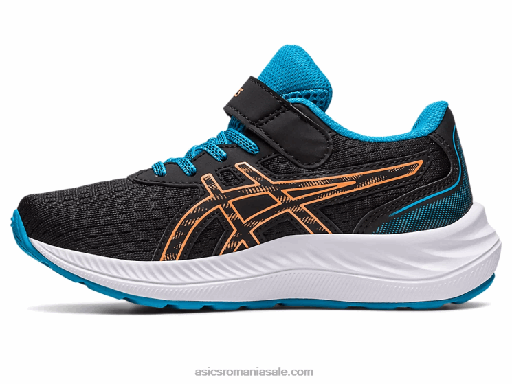 Asics negru/piersica soarelui pre excite 9 preşcolar ZF4644280