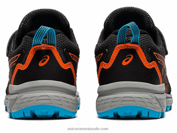 Asics negru/portocaliu galben pre venture 8 preşcolar ZF4644502